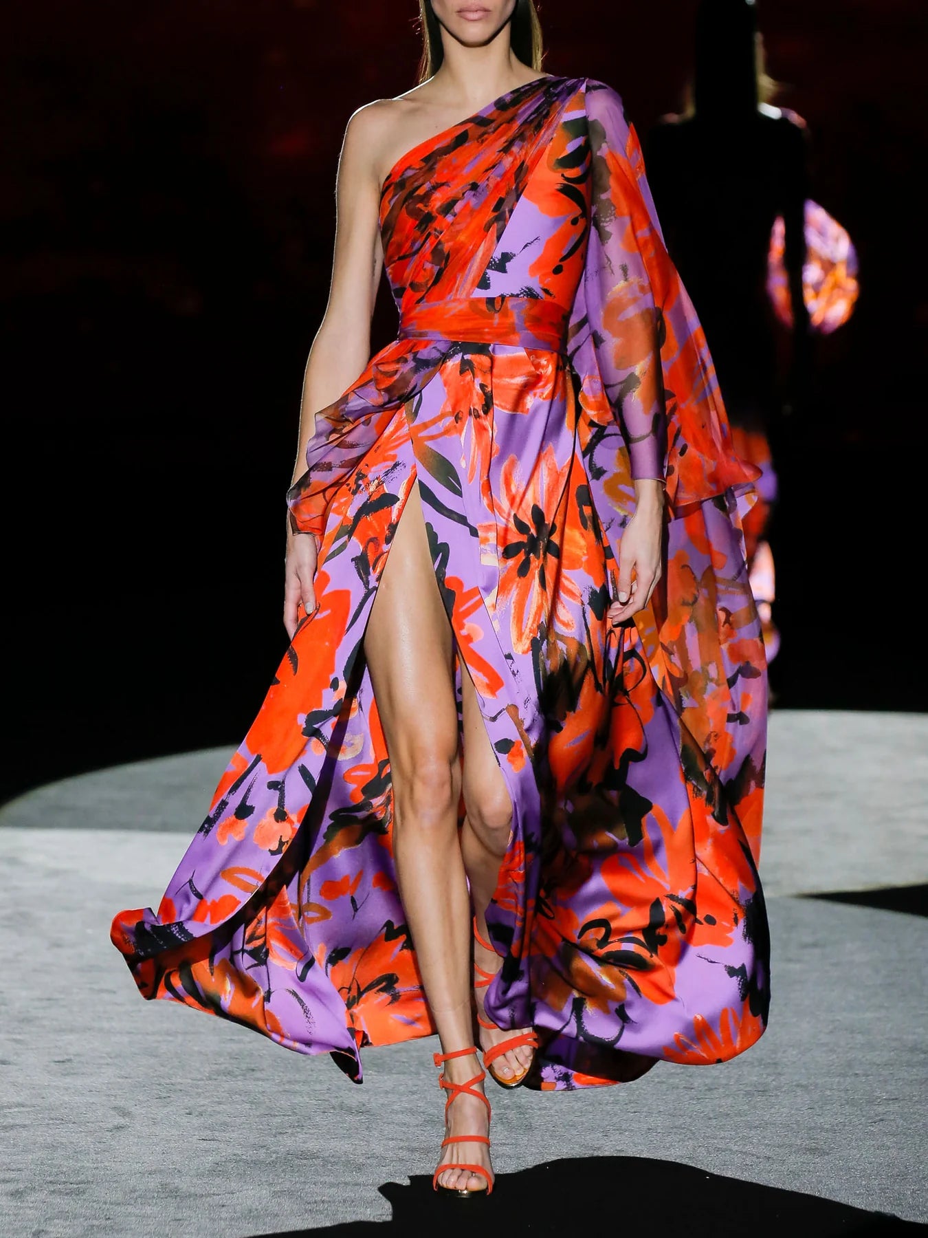 Asymmetric One-Sleeve Dress