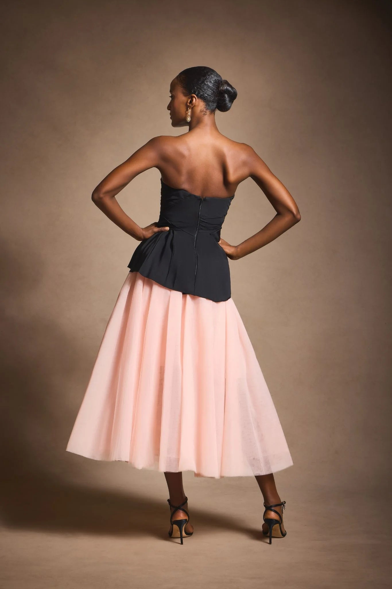 Strapless Drape Bodice Dress