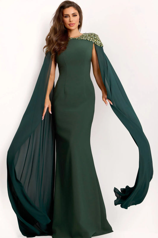 Green Cape Gown