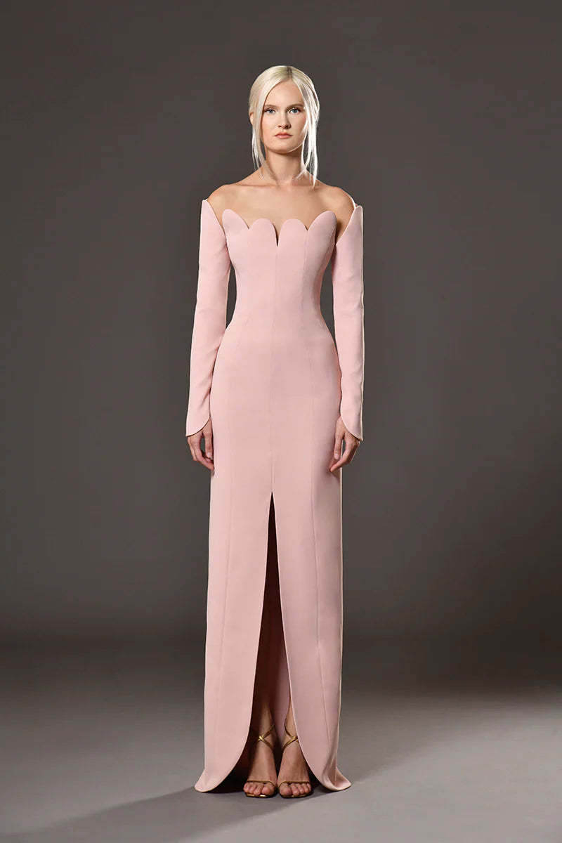 Off-Shoulder Petal Dress