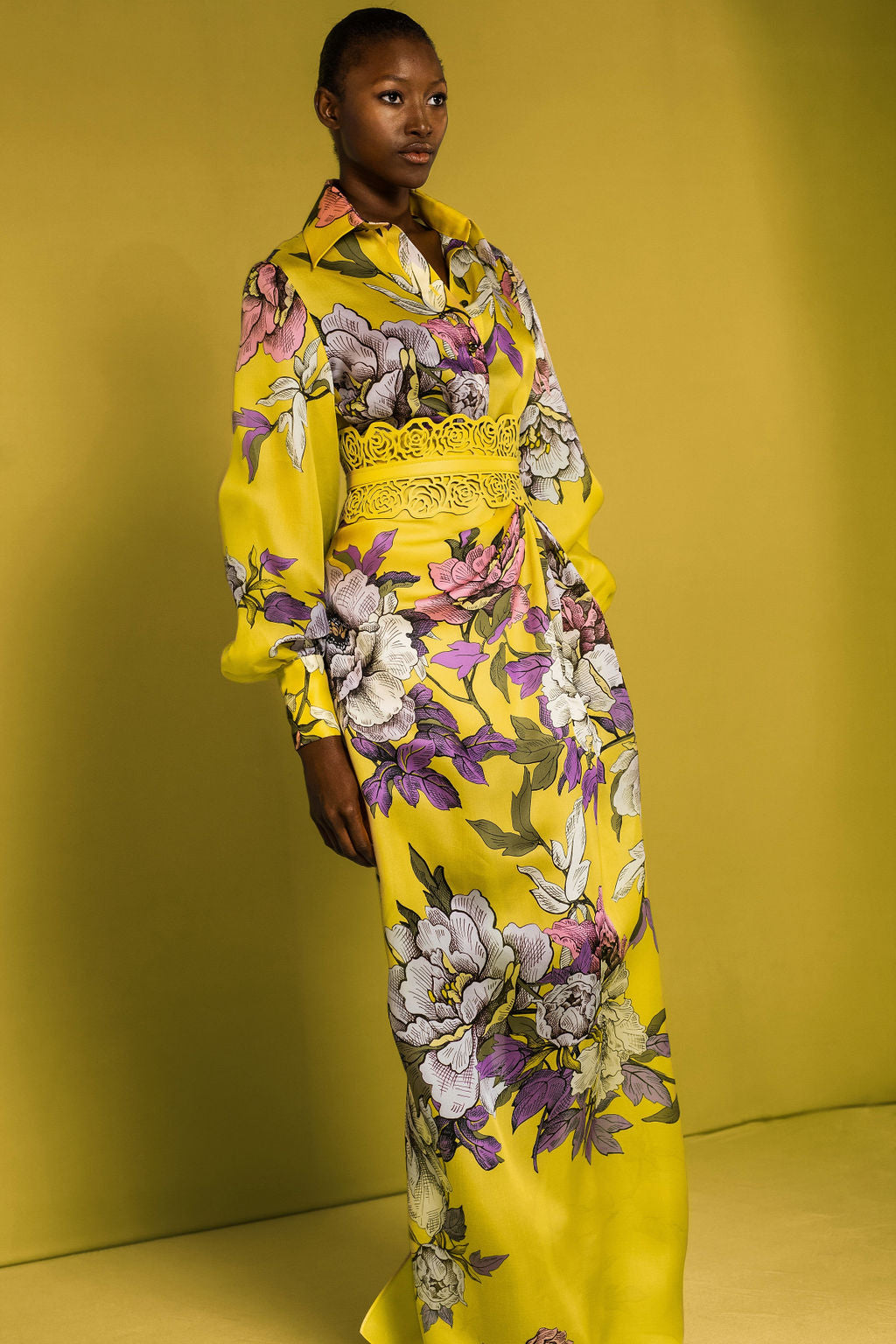 Long Sleeve Chequia Gown