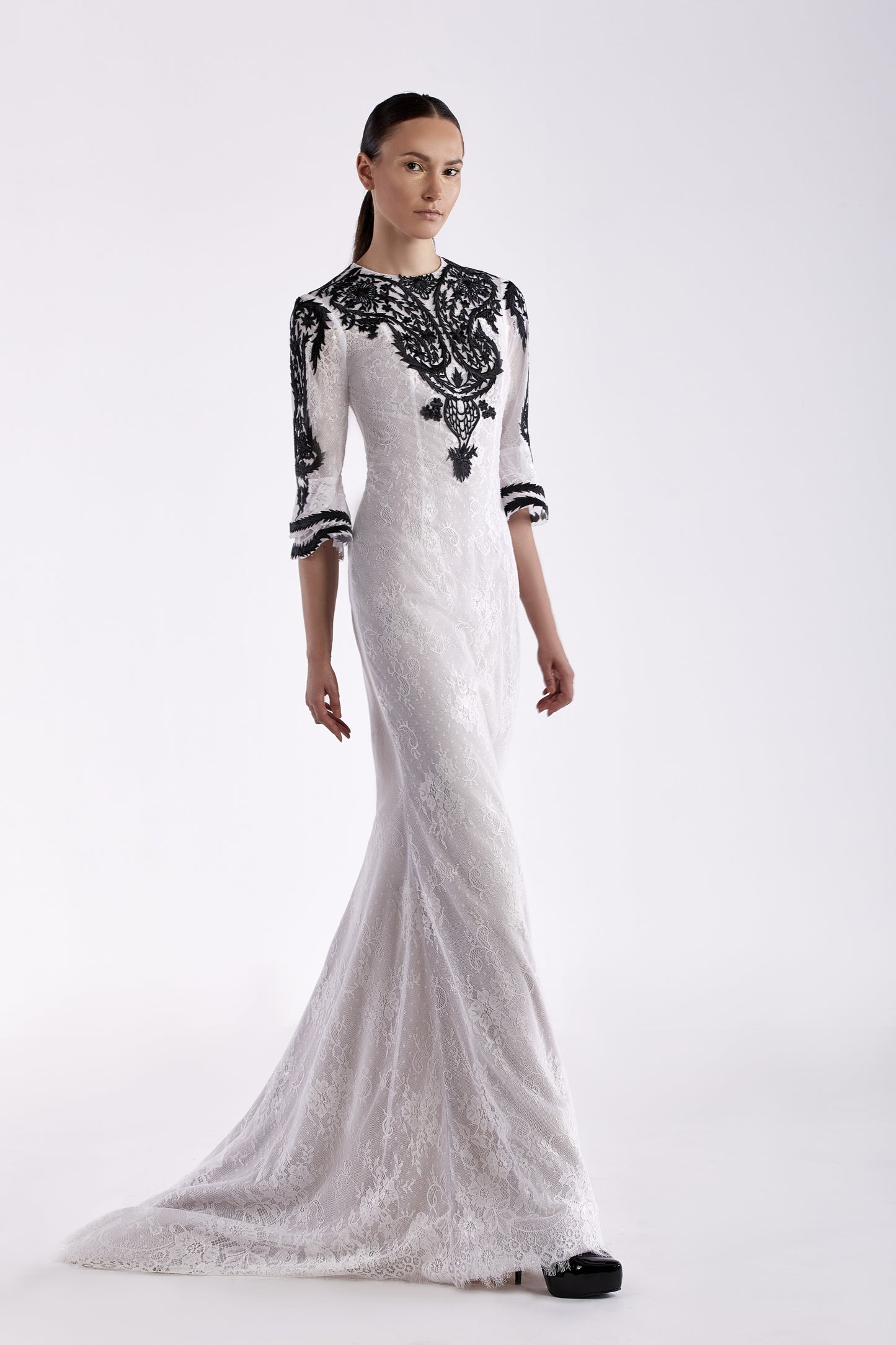 Lace Embroidered Gown