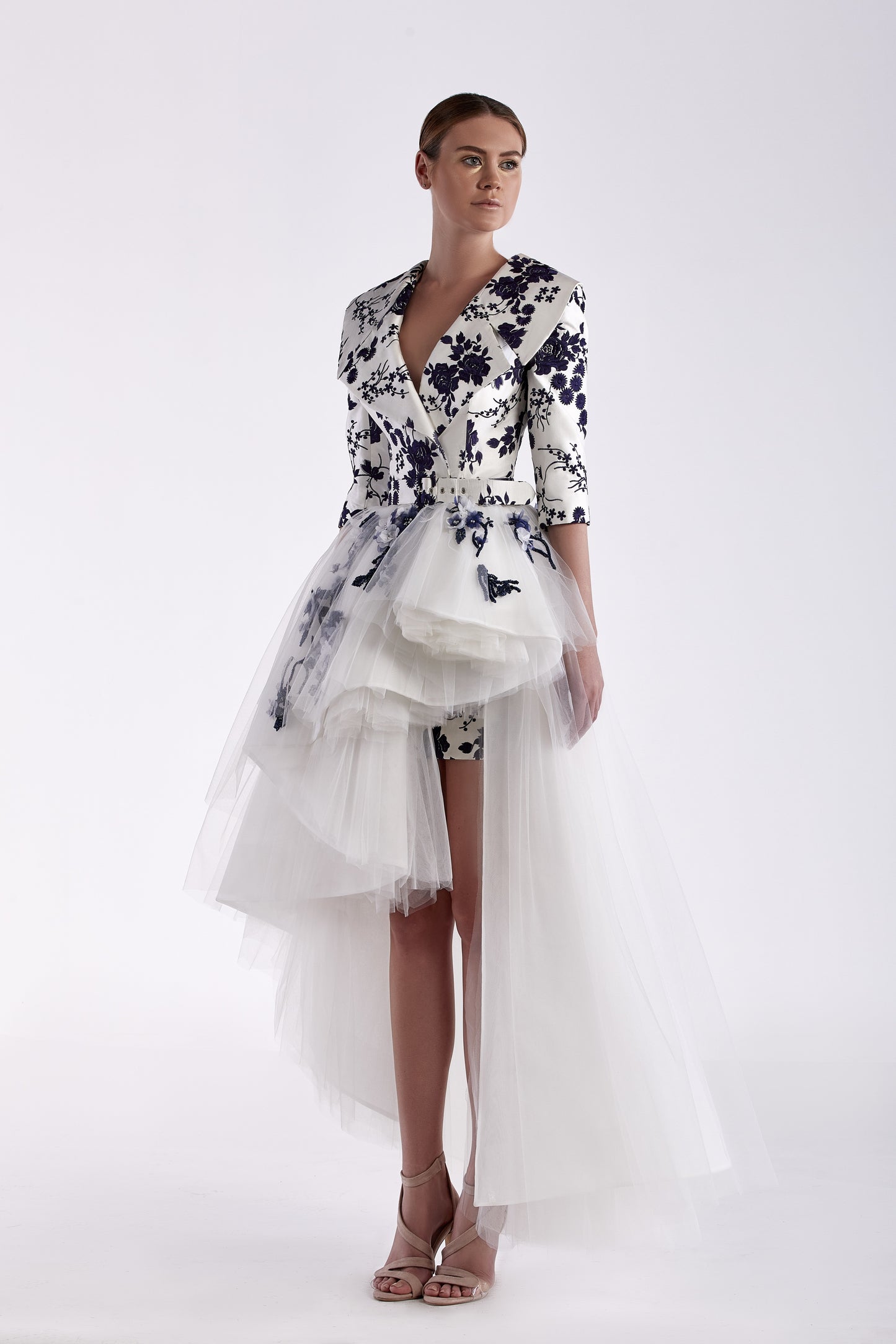 Embroidered Jacquard Dress