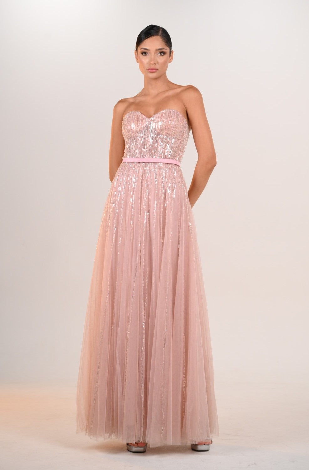 Rose Strapless Gown