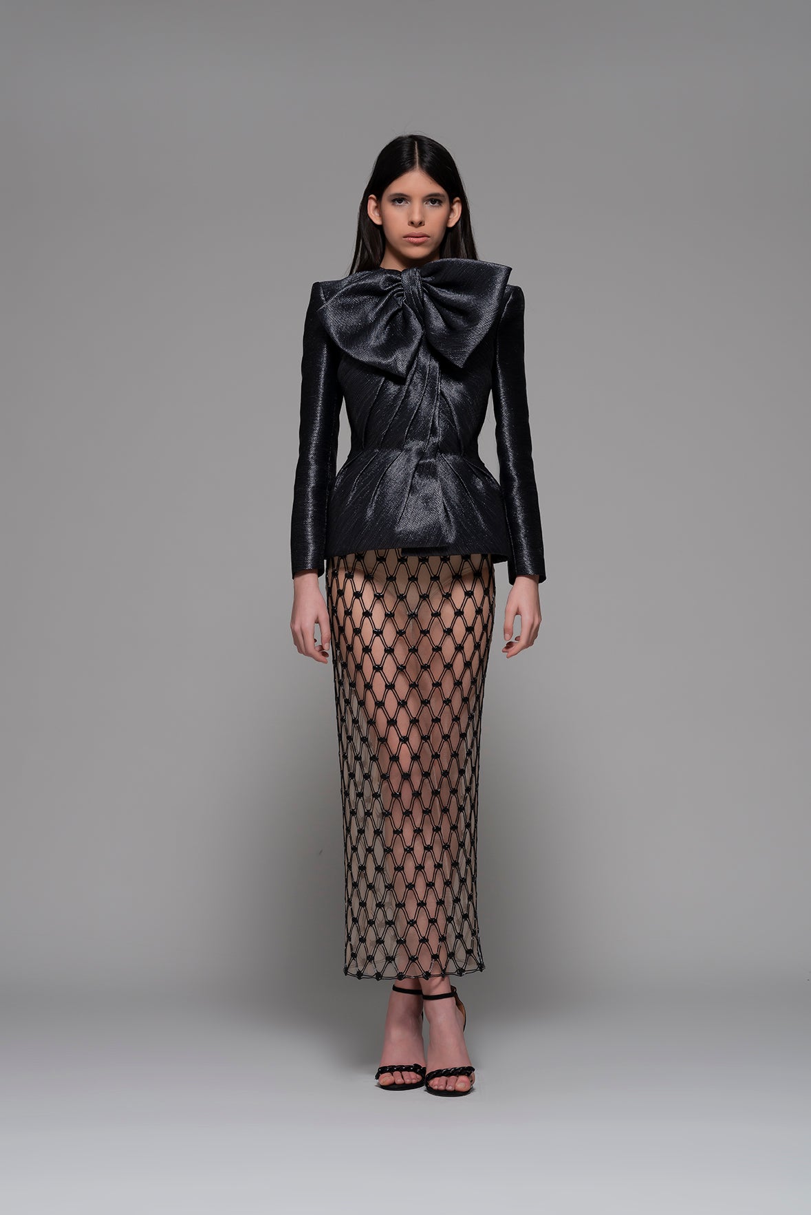 Dorno Long Sleeve Jacket and Column Skirt