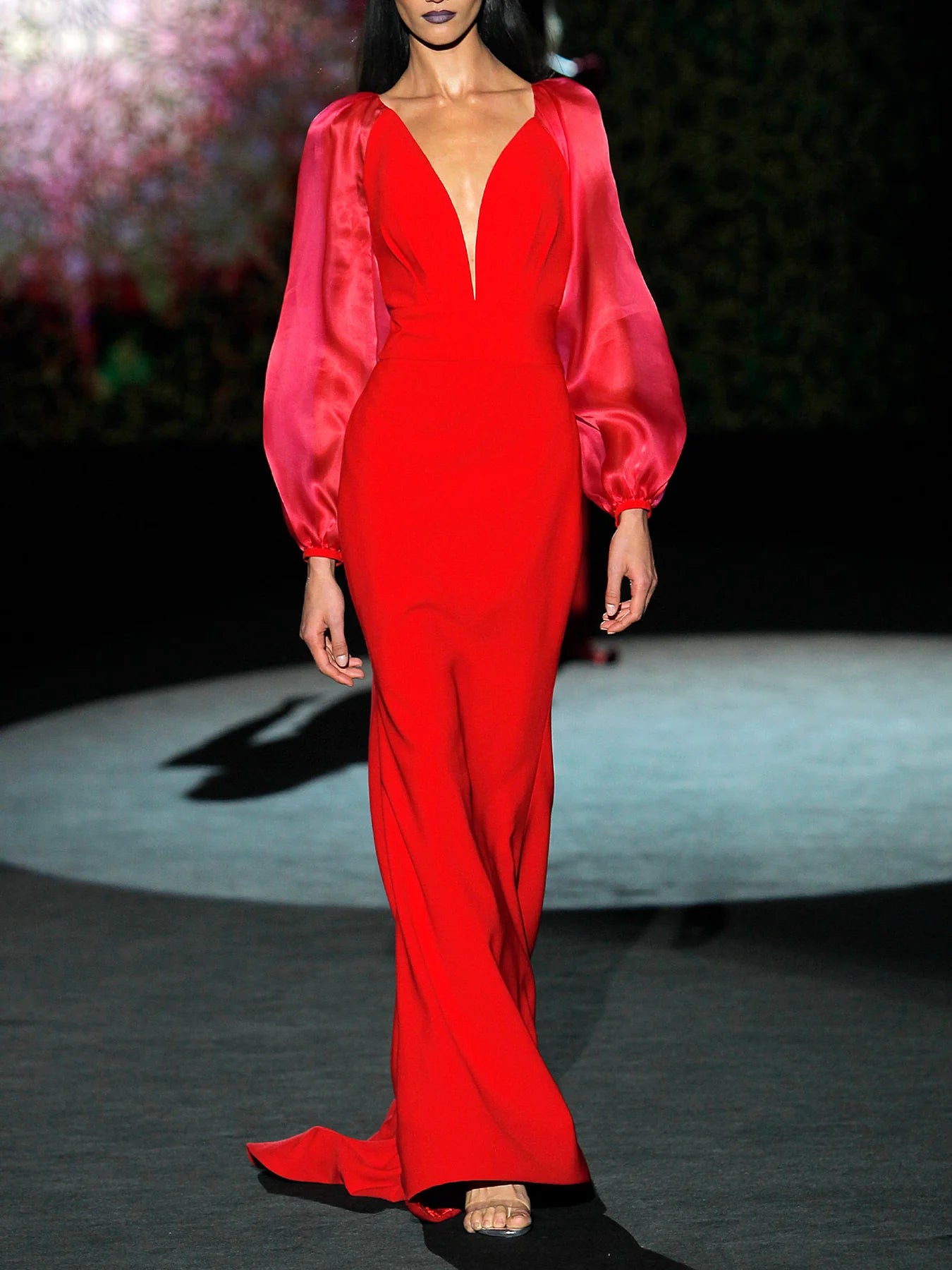 Long Organza Sleeve Dress