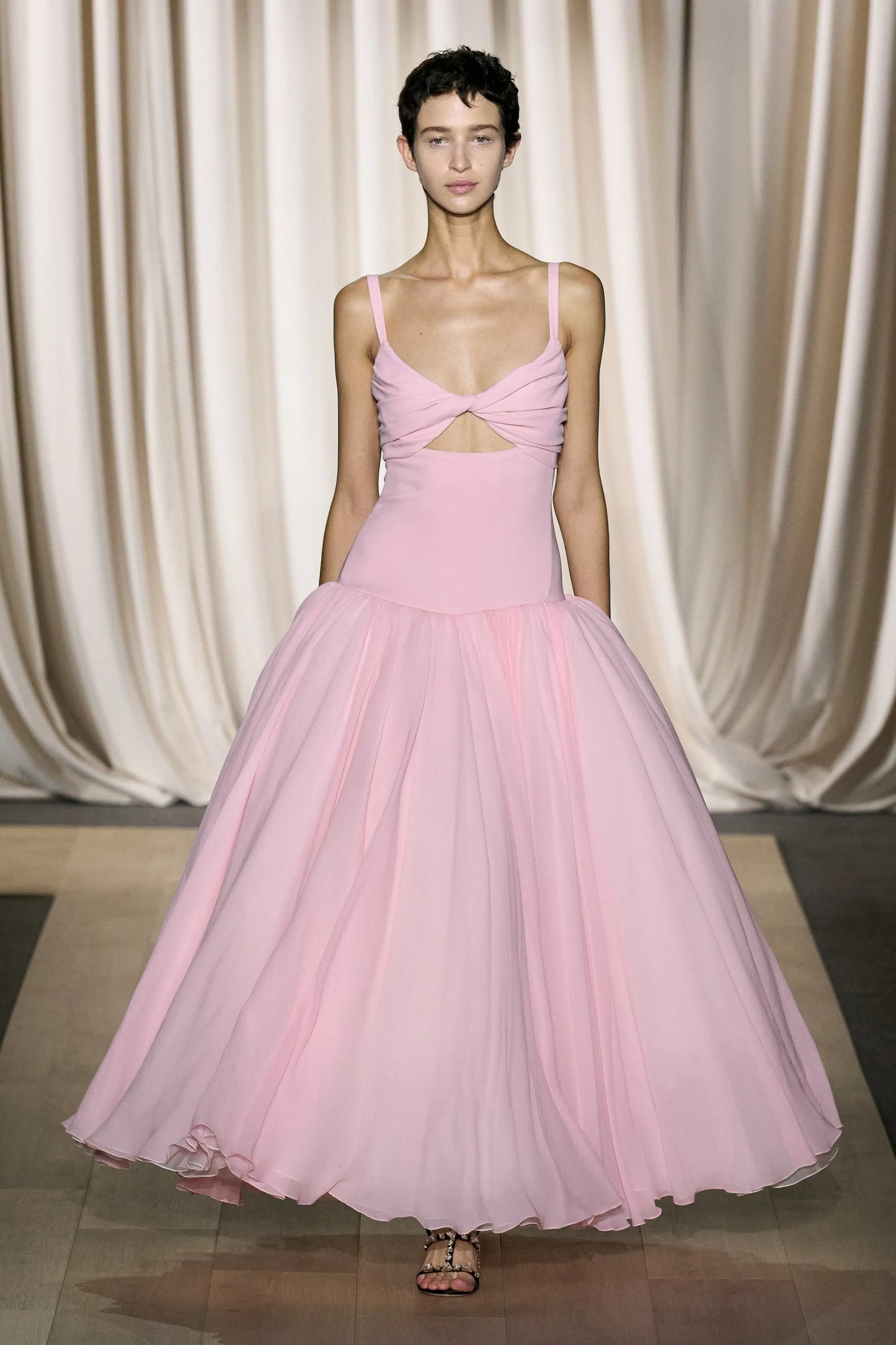 Sleeveless Open-Back Gown