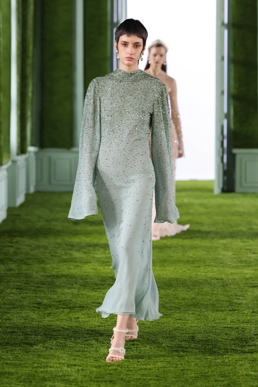 Crystallized Georgette Dress