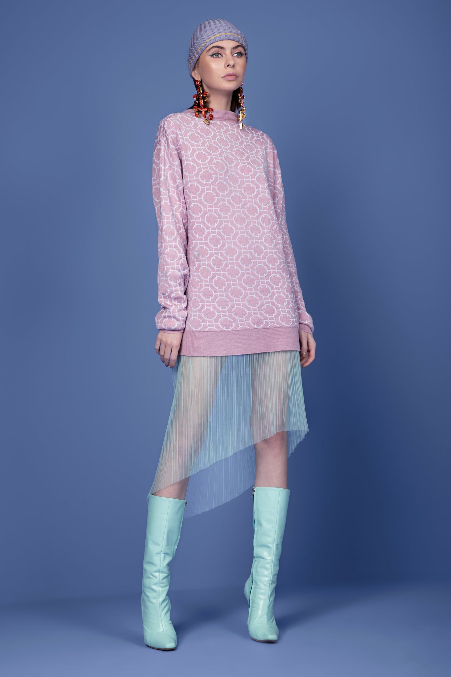 Knitted Sweater and Tulle Skirt