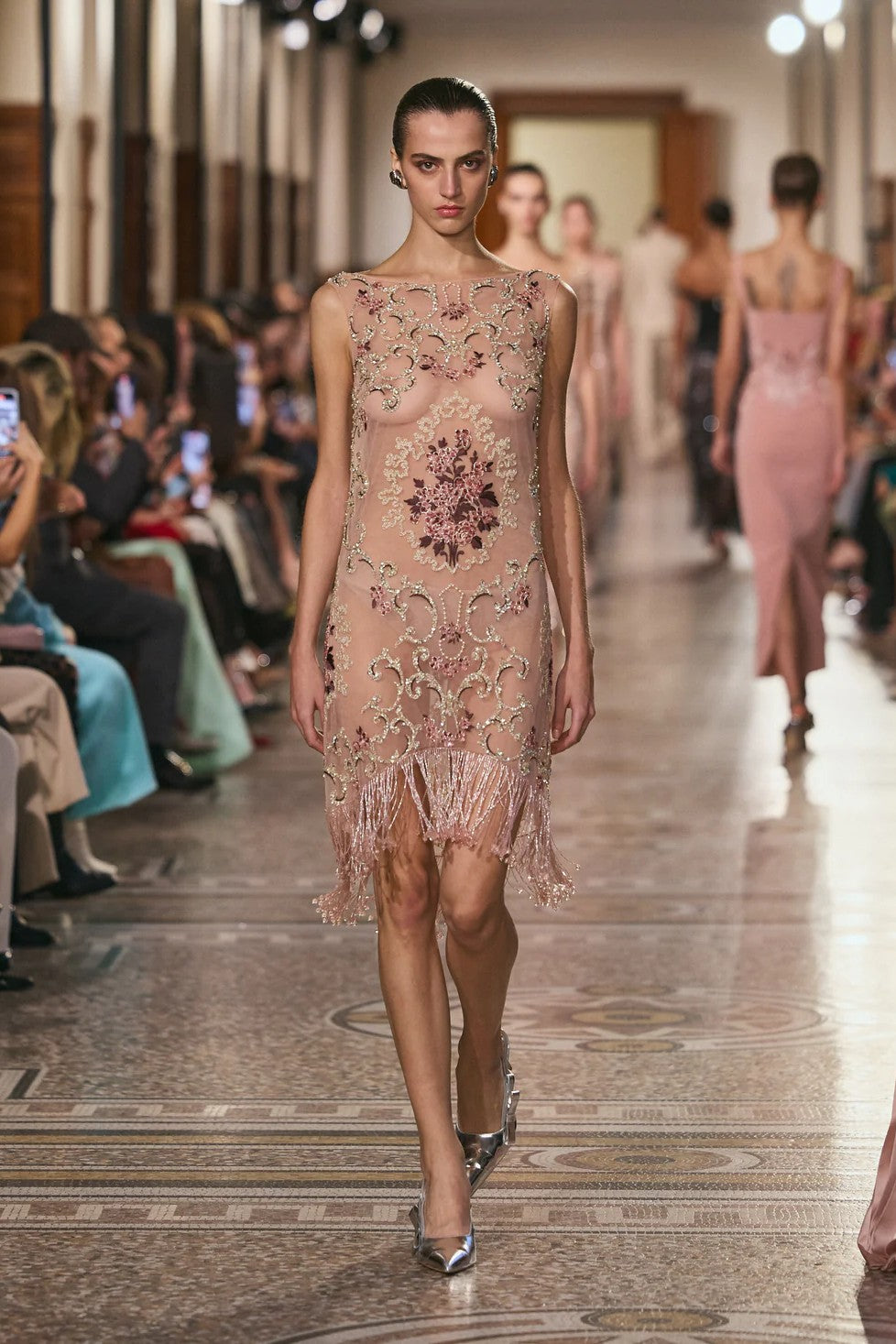 Sequin Fringe Sheath Dress