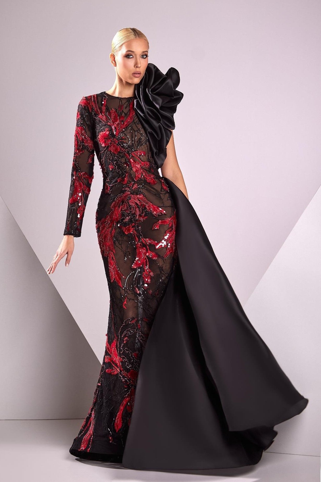 Lace and Organza Gown