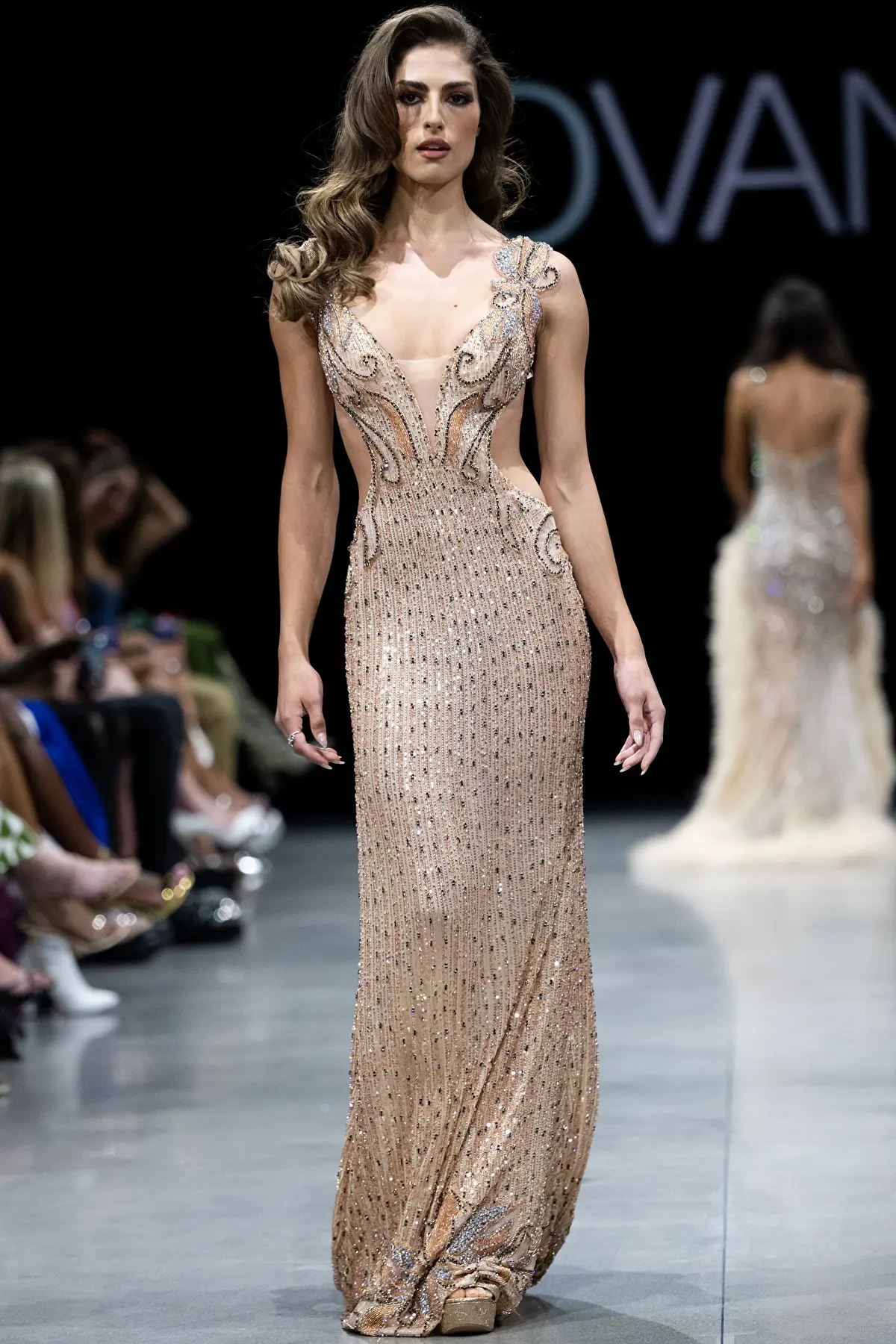 Backless Beaded Gown