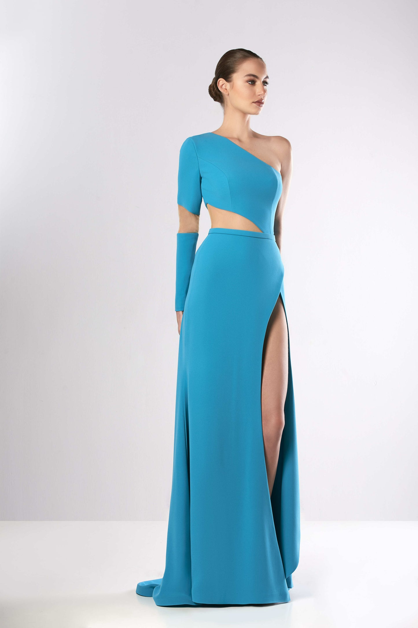 Cutout Crepe Gown