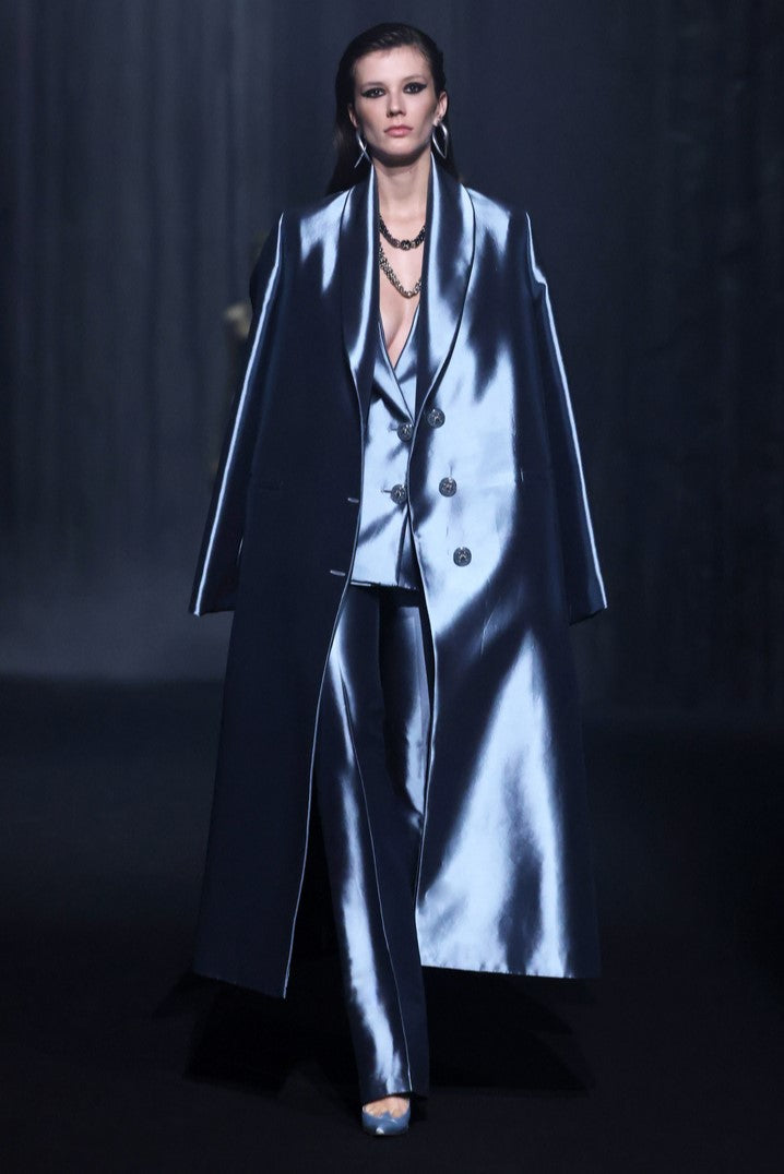 Satin Duchesse Coat, Jacket and Pants