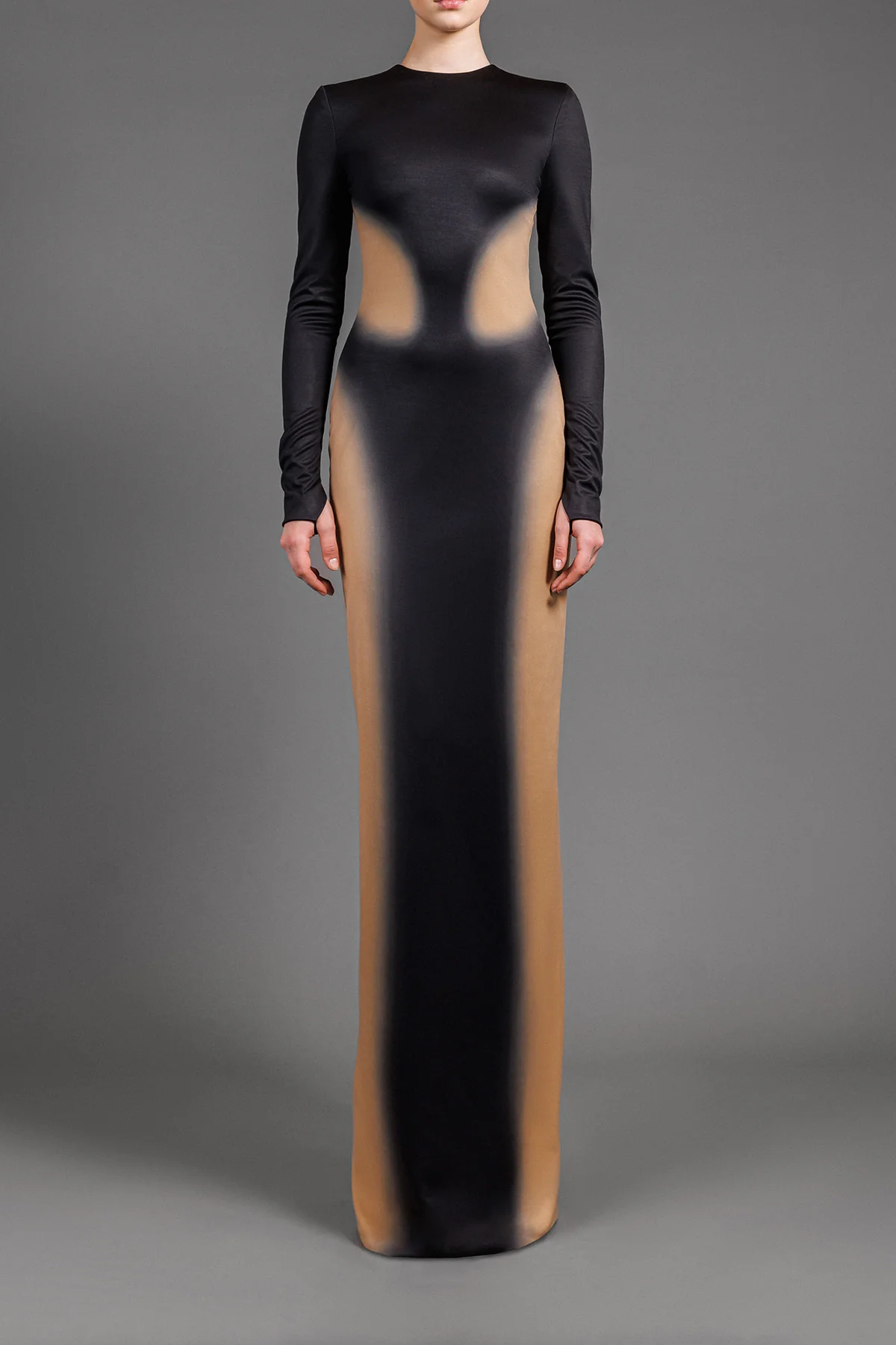 Optical Illusion Jersey Gown