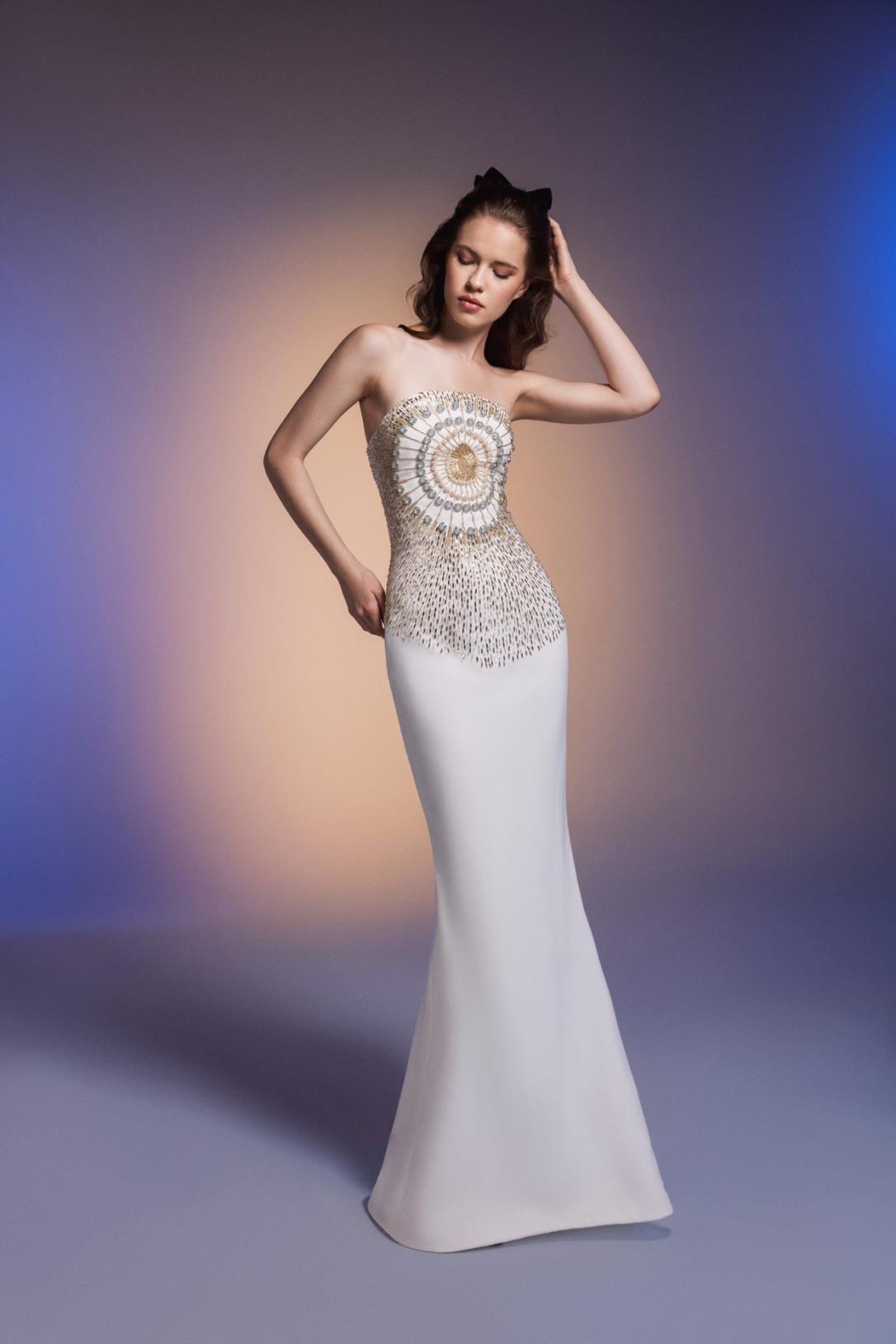 Strapless Starburst Gown