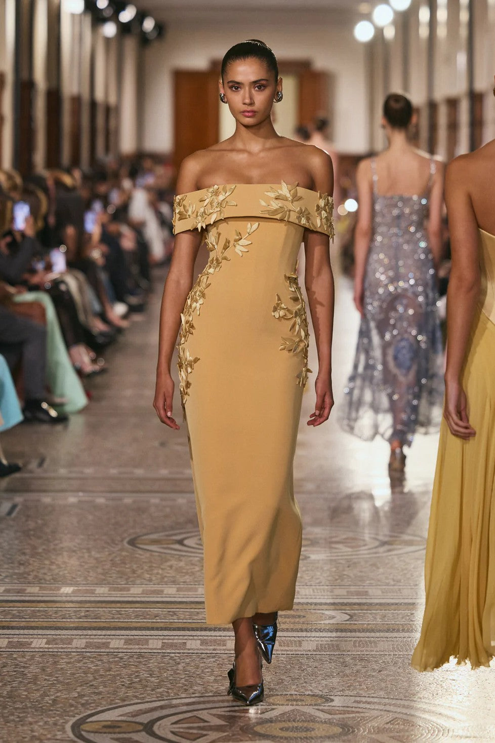 Strapless Embroidered Dress