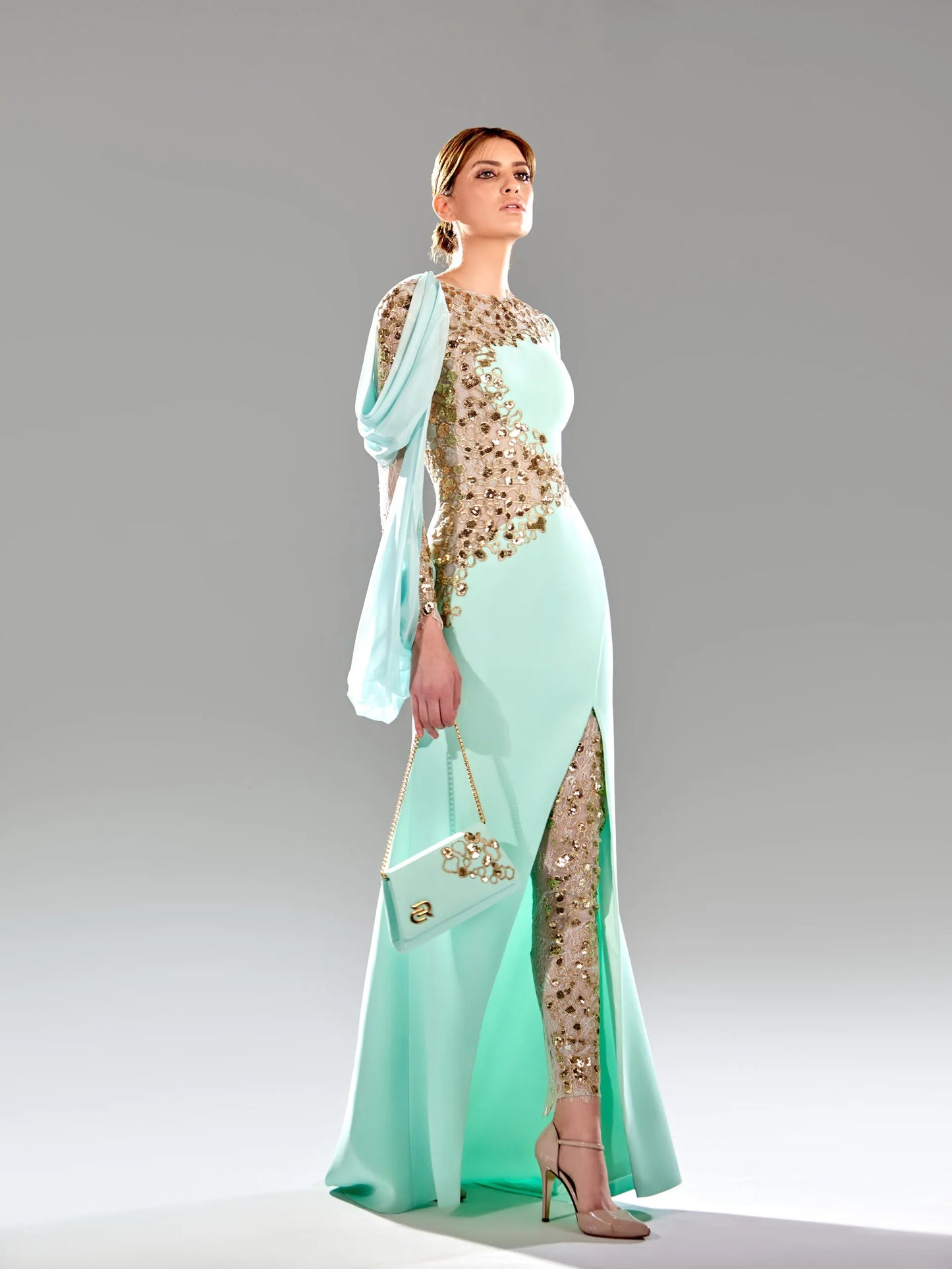 Embroidered Detail Gown