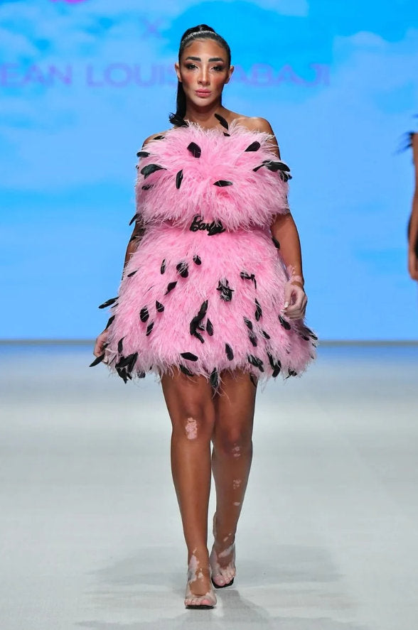 Feathered Mini Dress