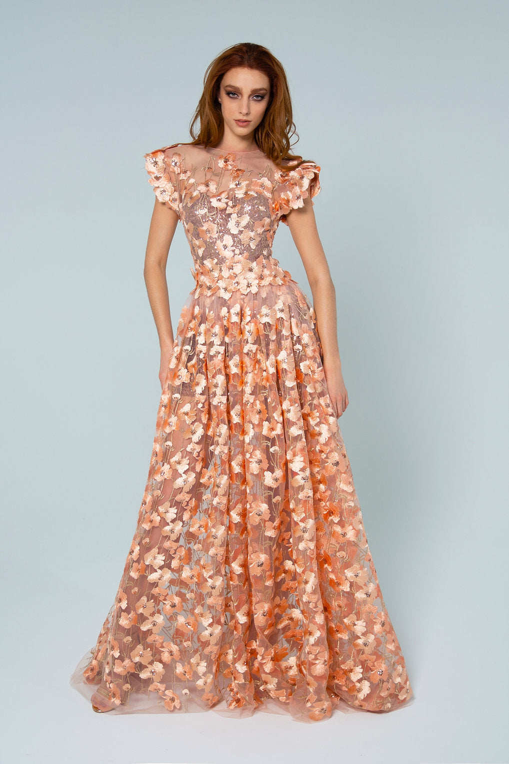 Peach Bouquet Gown