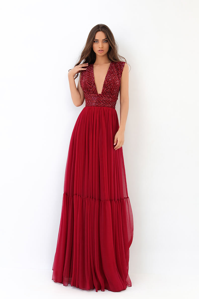 Loft Embellished A-Line Gown