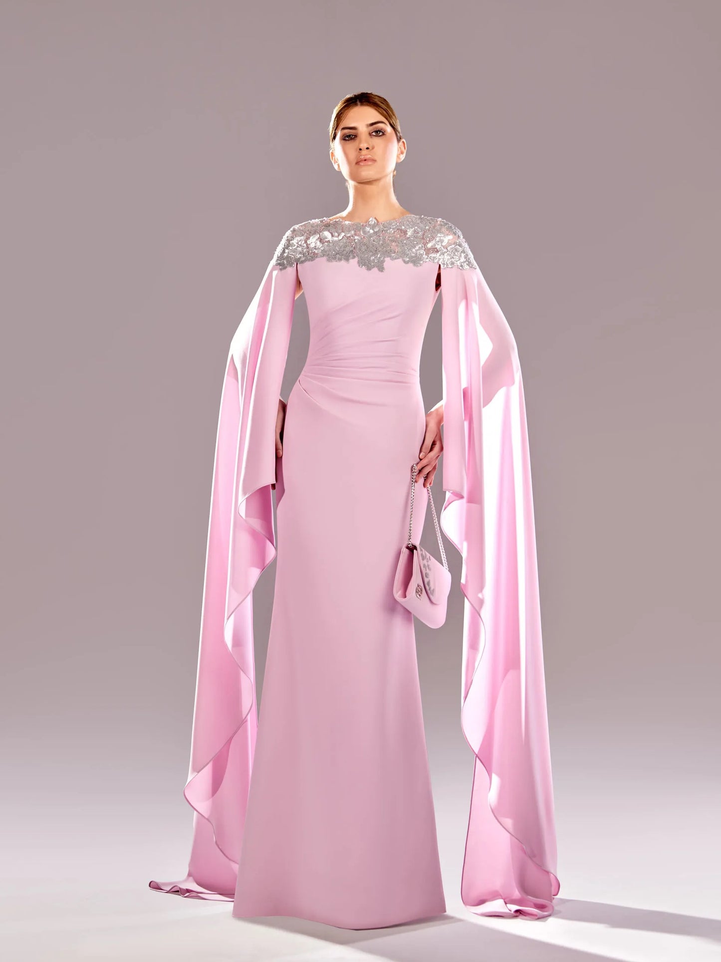 Draped Long Sleeve Dress