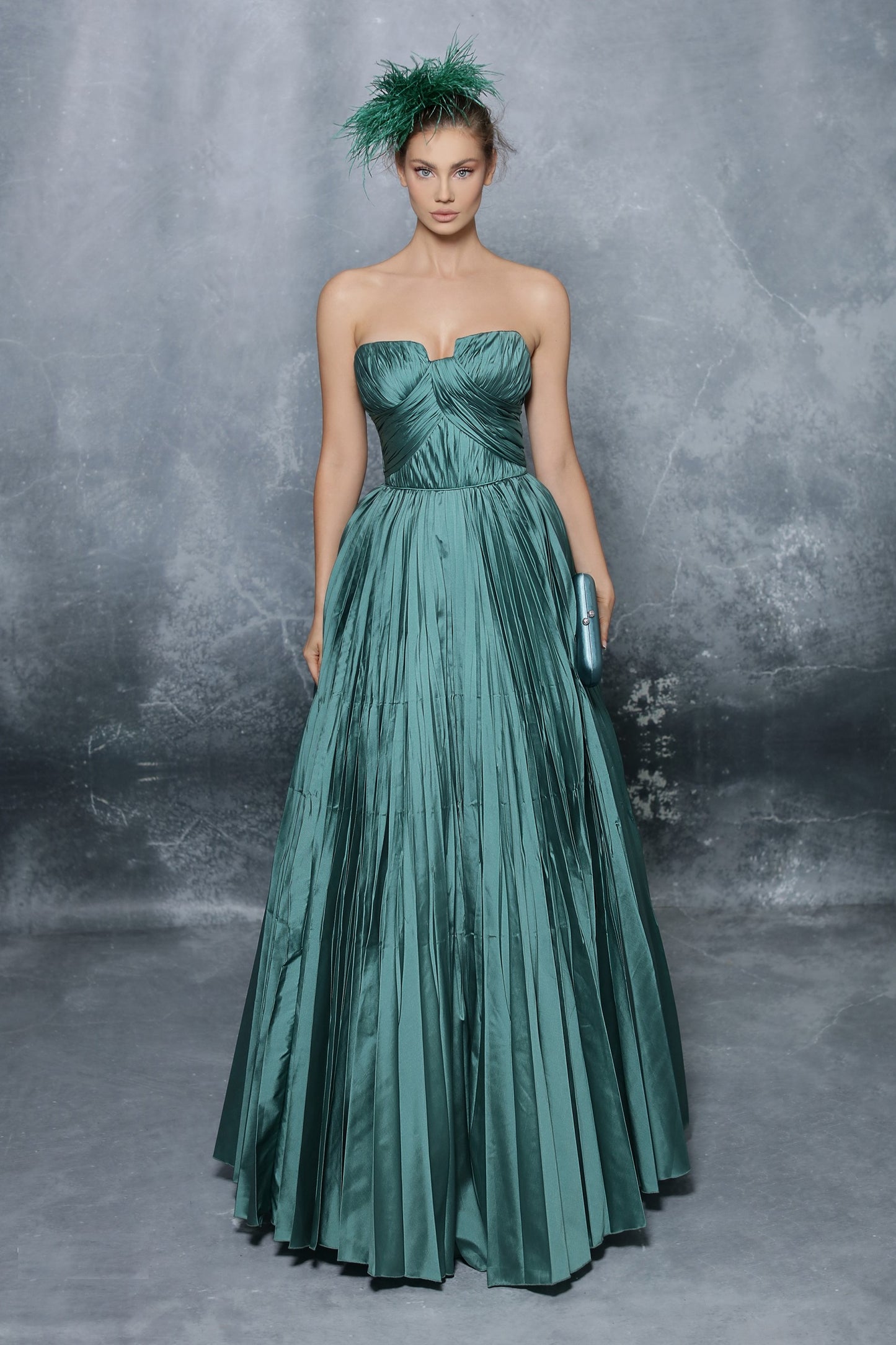 Angelina Strapless Taffeta Gown