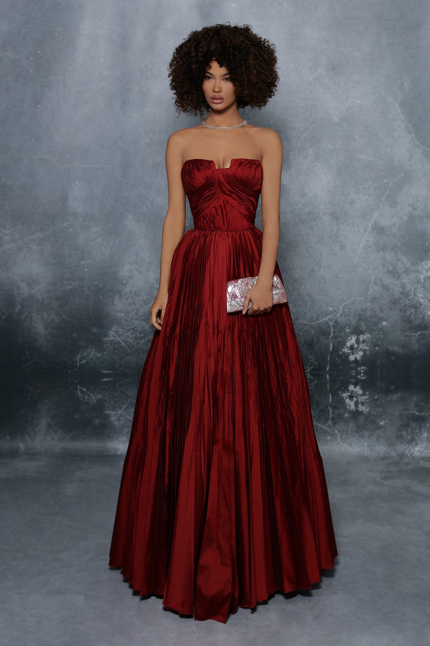 Angelina Strapless Taffeta Gown