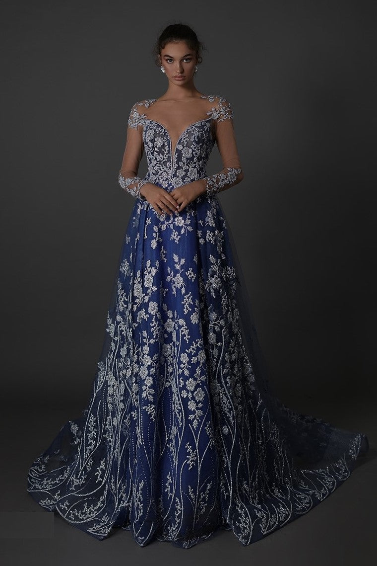 Felix Illusion Neck Gown