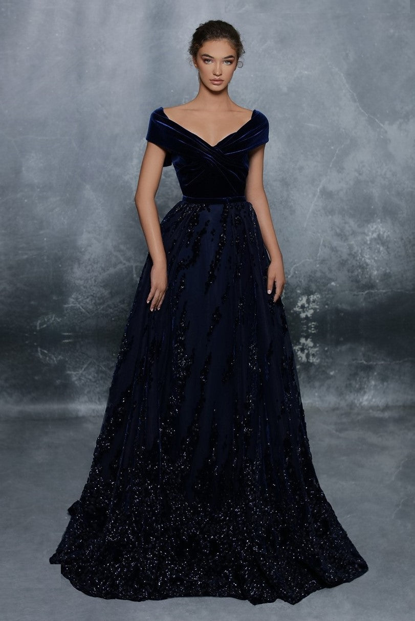 Emile Off Shoulder Gown