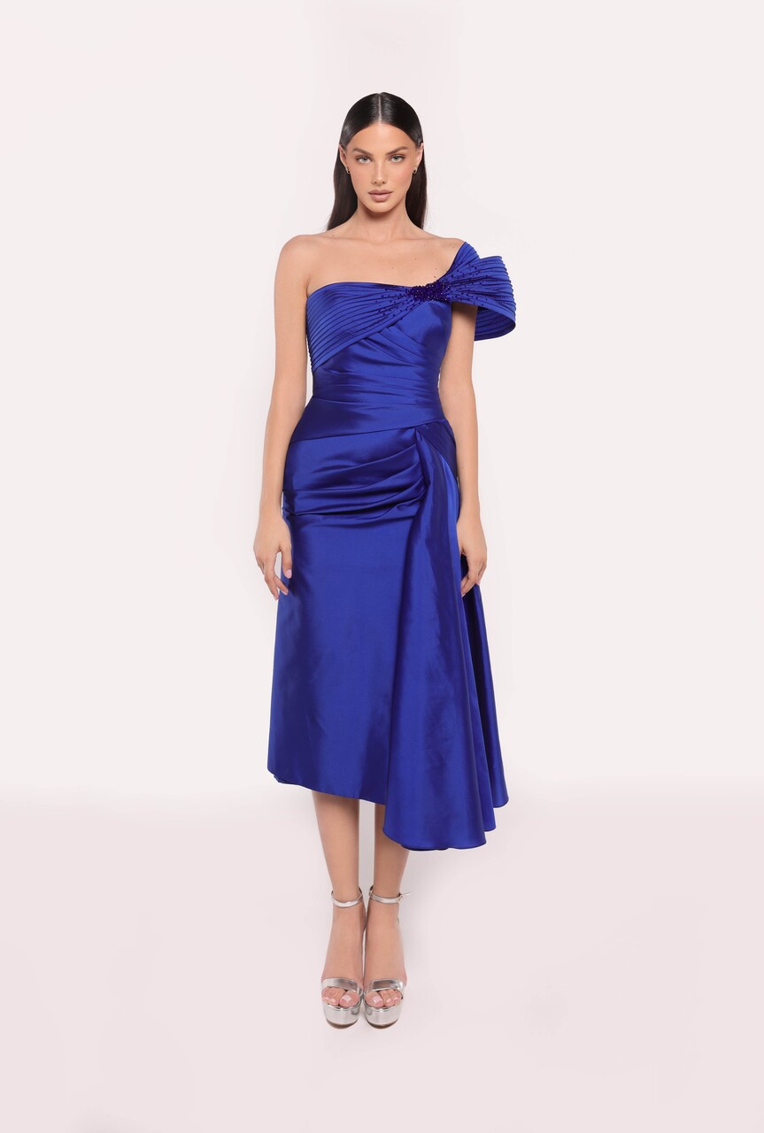 Lidya Taffeta Midi Dress