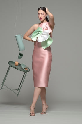 Strapless Sculpted Cocktail Dress