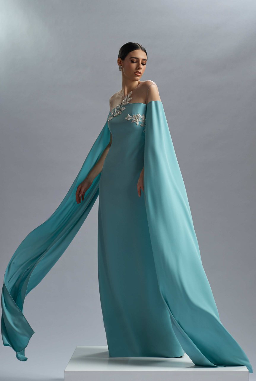 Lace and Crepe Kassandra Gown