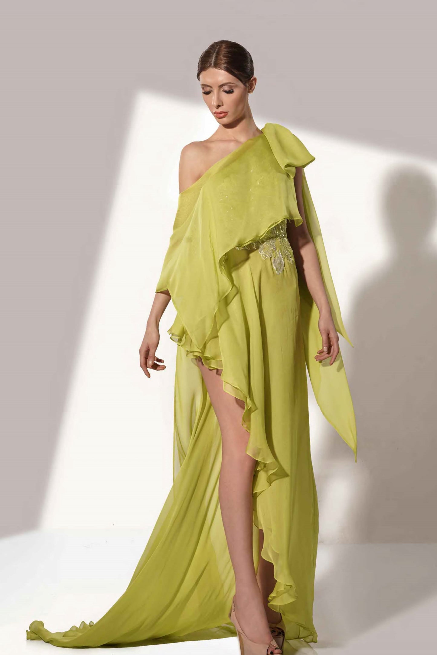 Yellow High-Low Gown