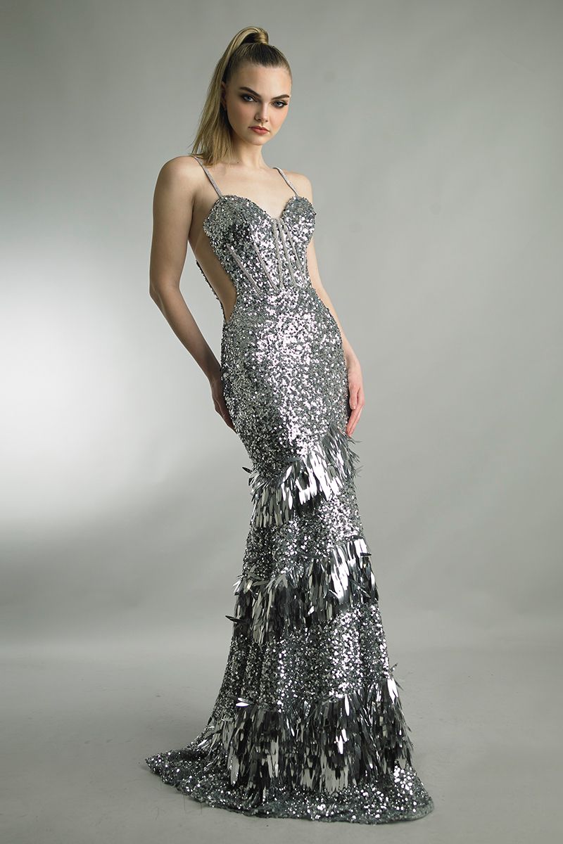 Sleeveless Sweetheart Embellished Gown