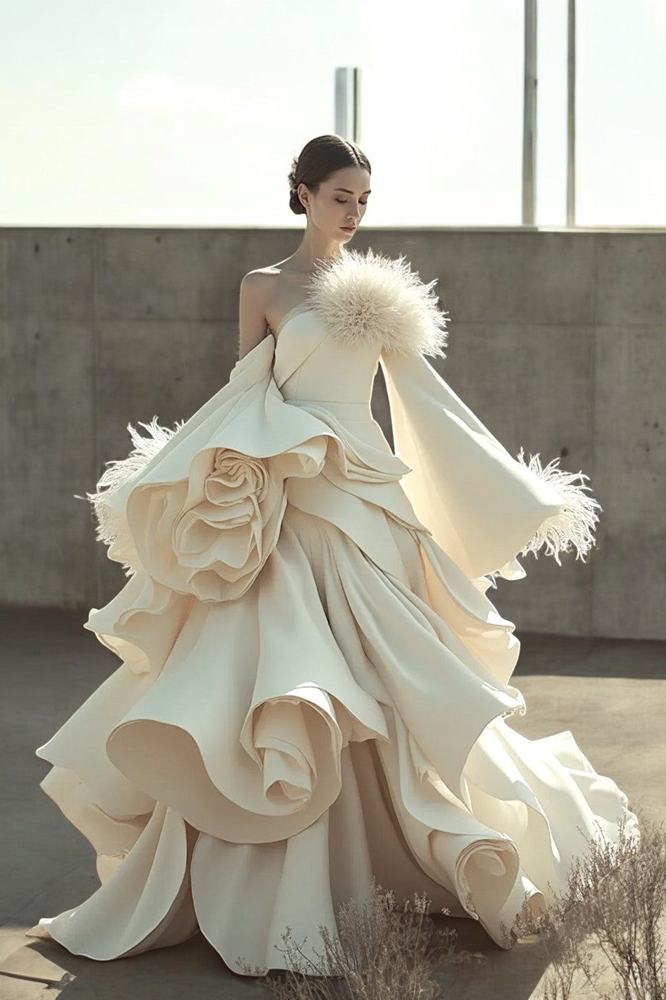 Draped Whimsical Gown