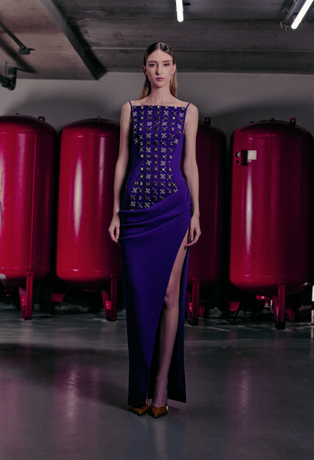 Gem Embroidered Gown