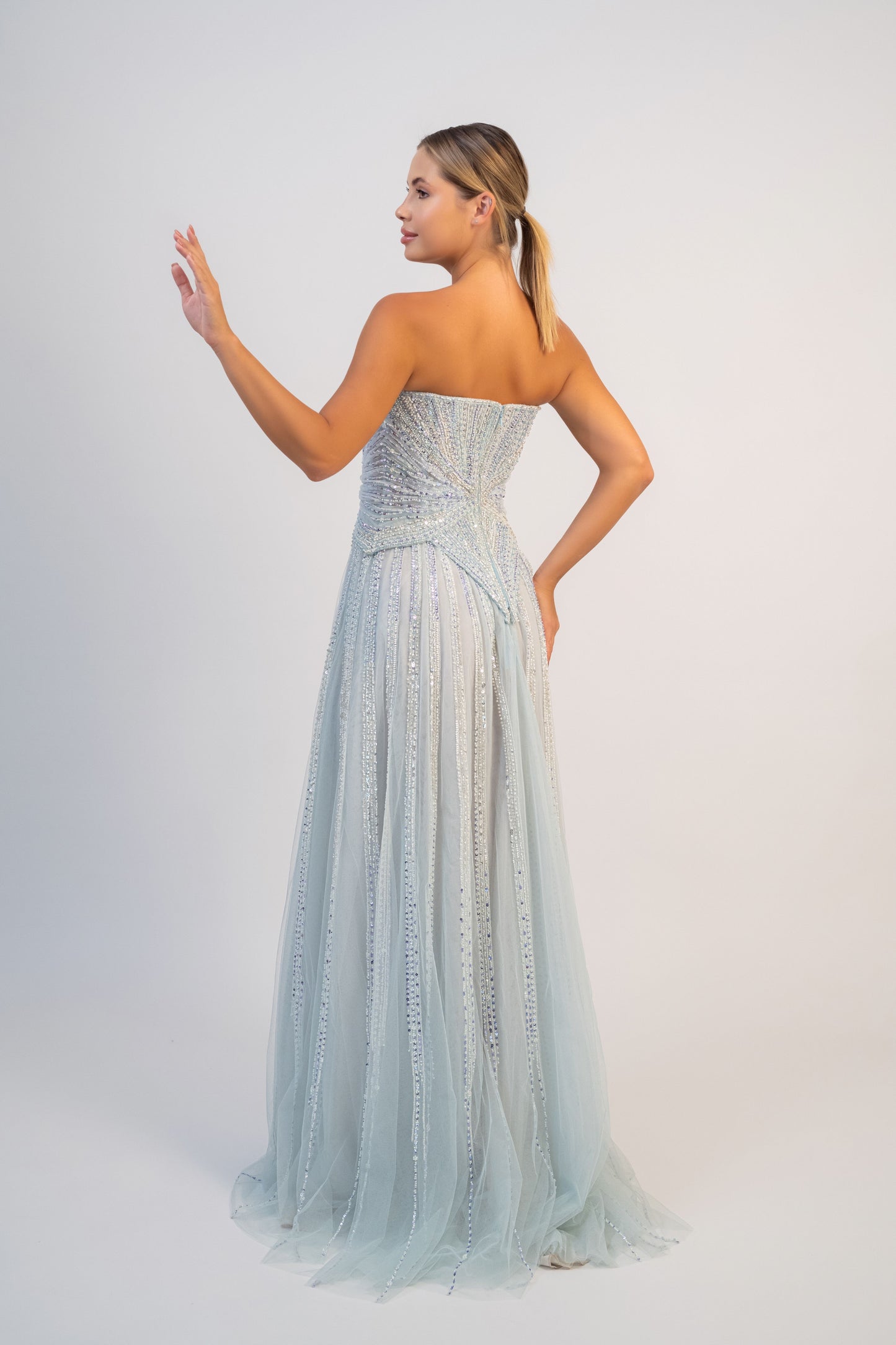 Strapless A-Line Gown