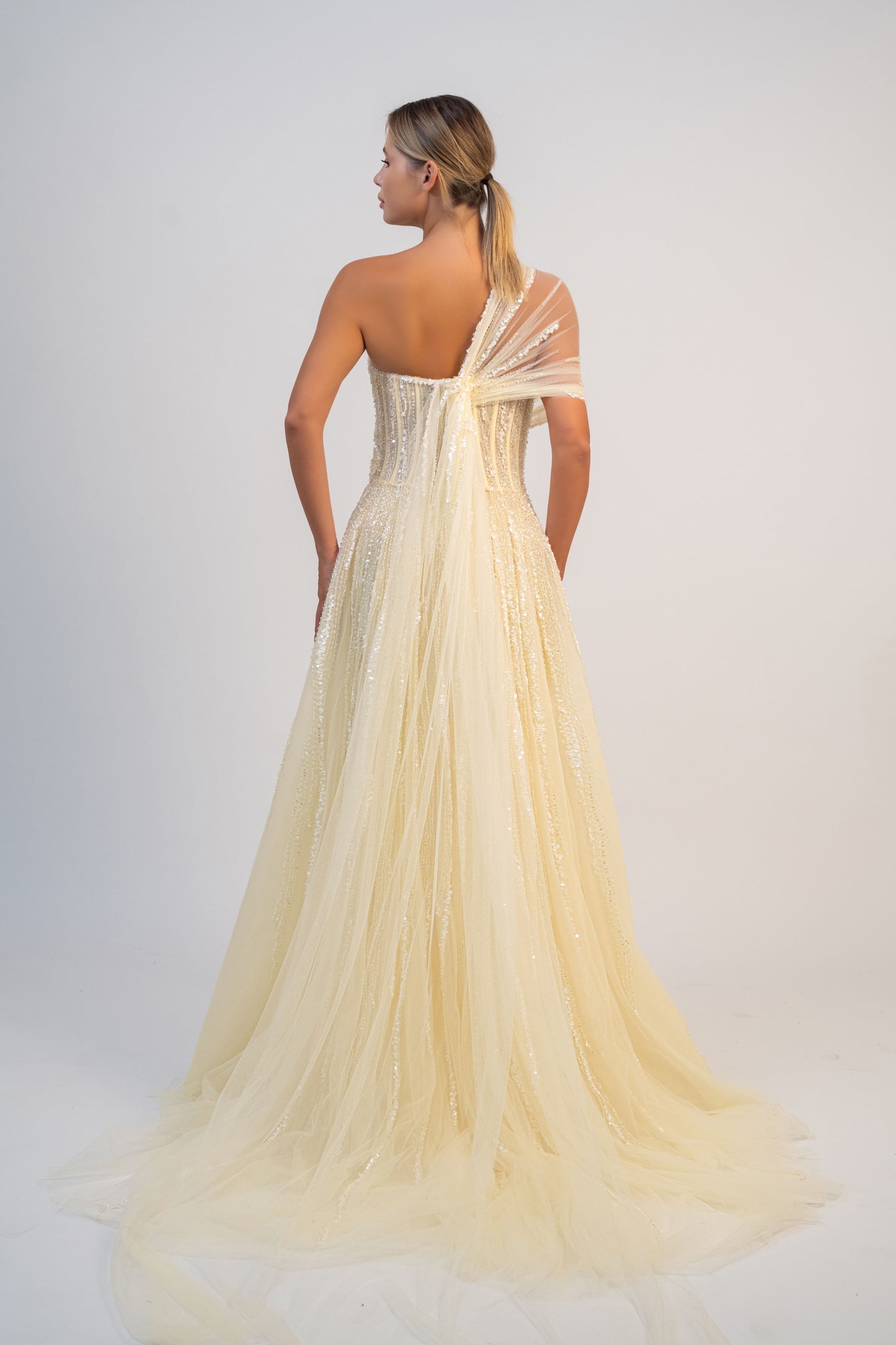 Structered Tulle Gown