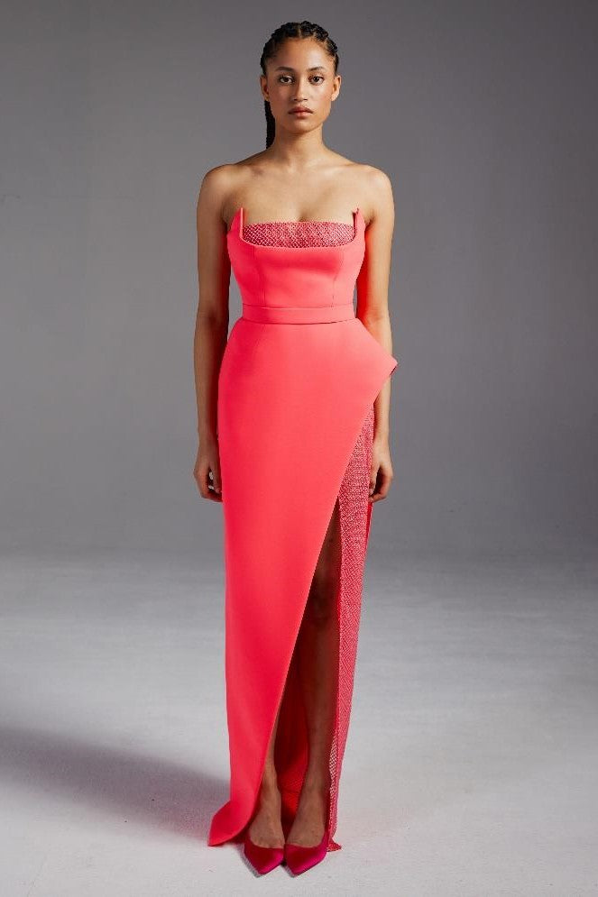 Strapless Gown with Structured Bust