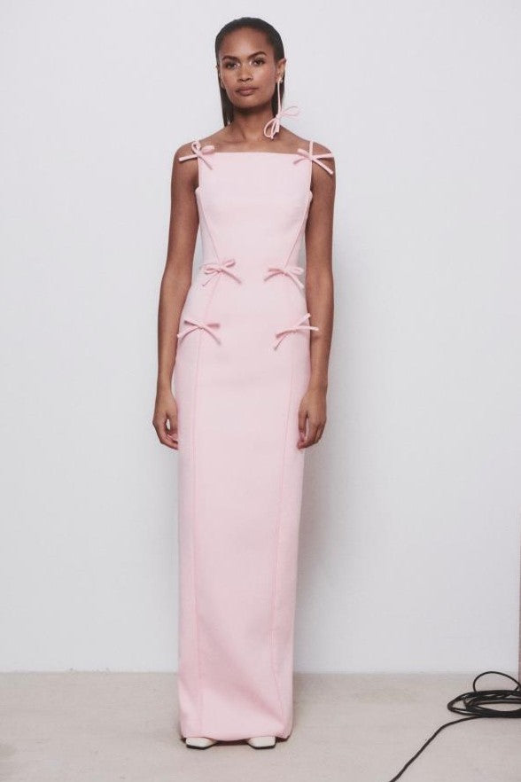 Sleeveless Dress with Bow Ties