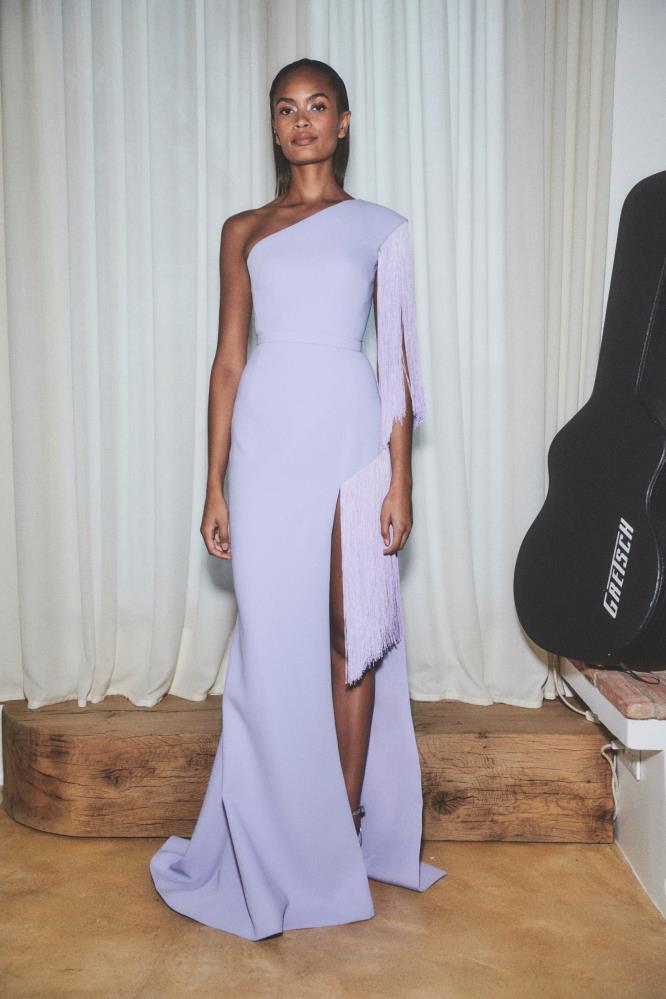 Asymmetrical Neck Gown