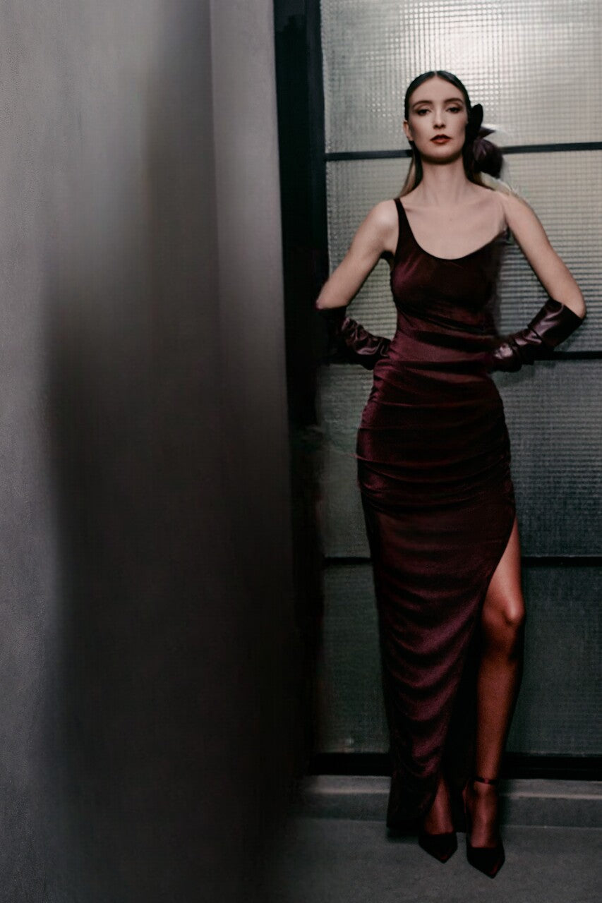 Shimmer Velvet Gown