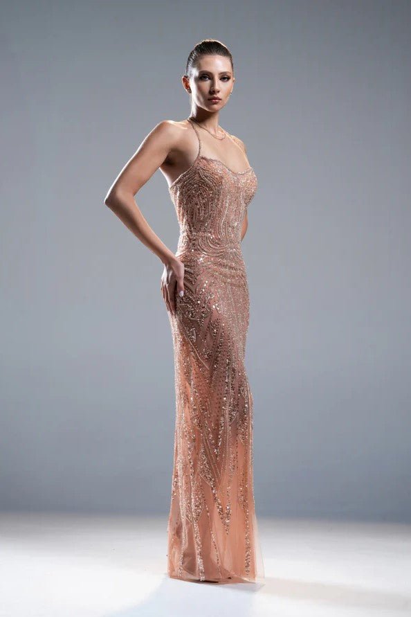 Rose Gold Embroidery Gown