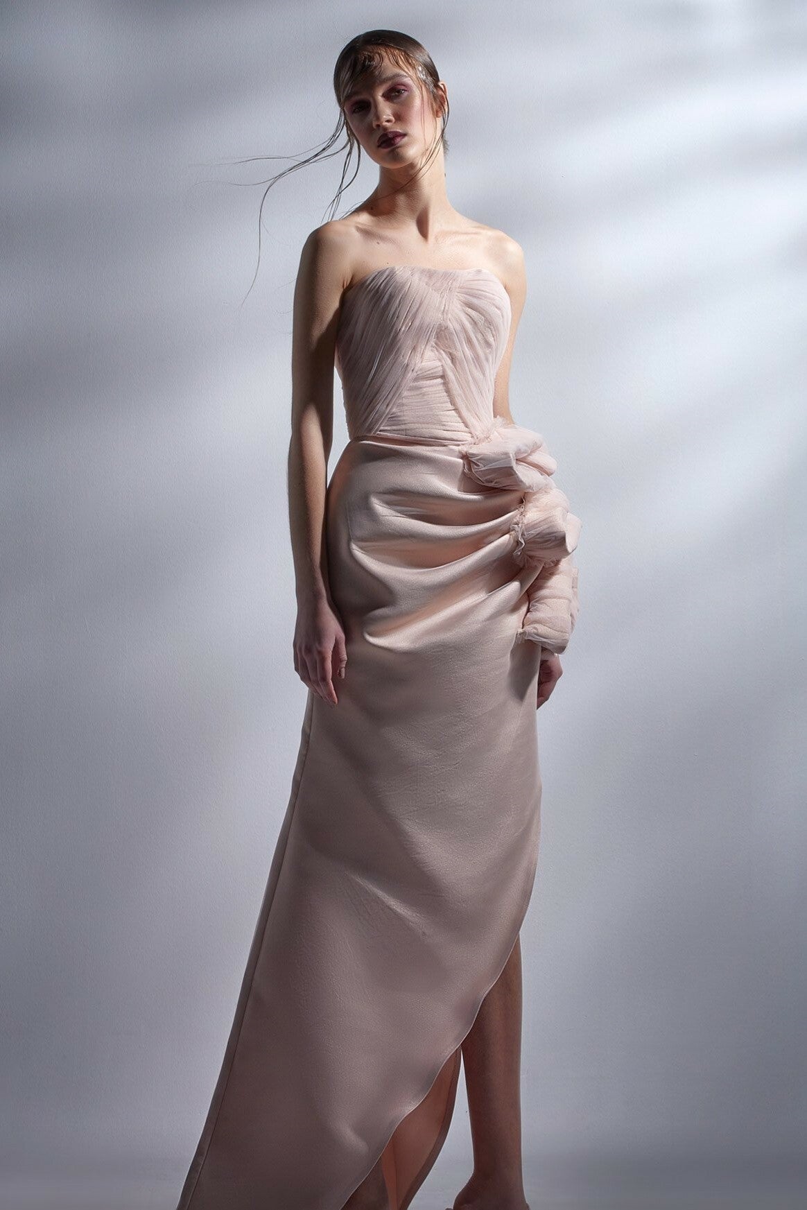 Strapless -High-Lo Gown