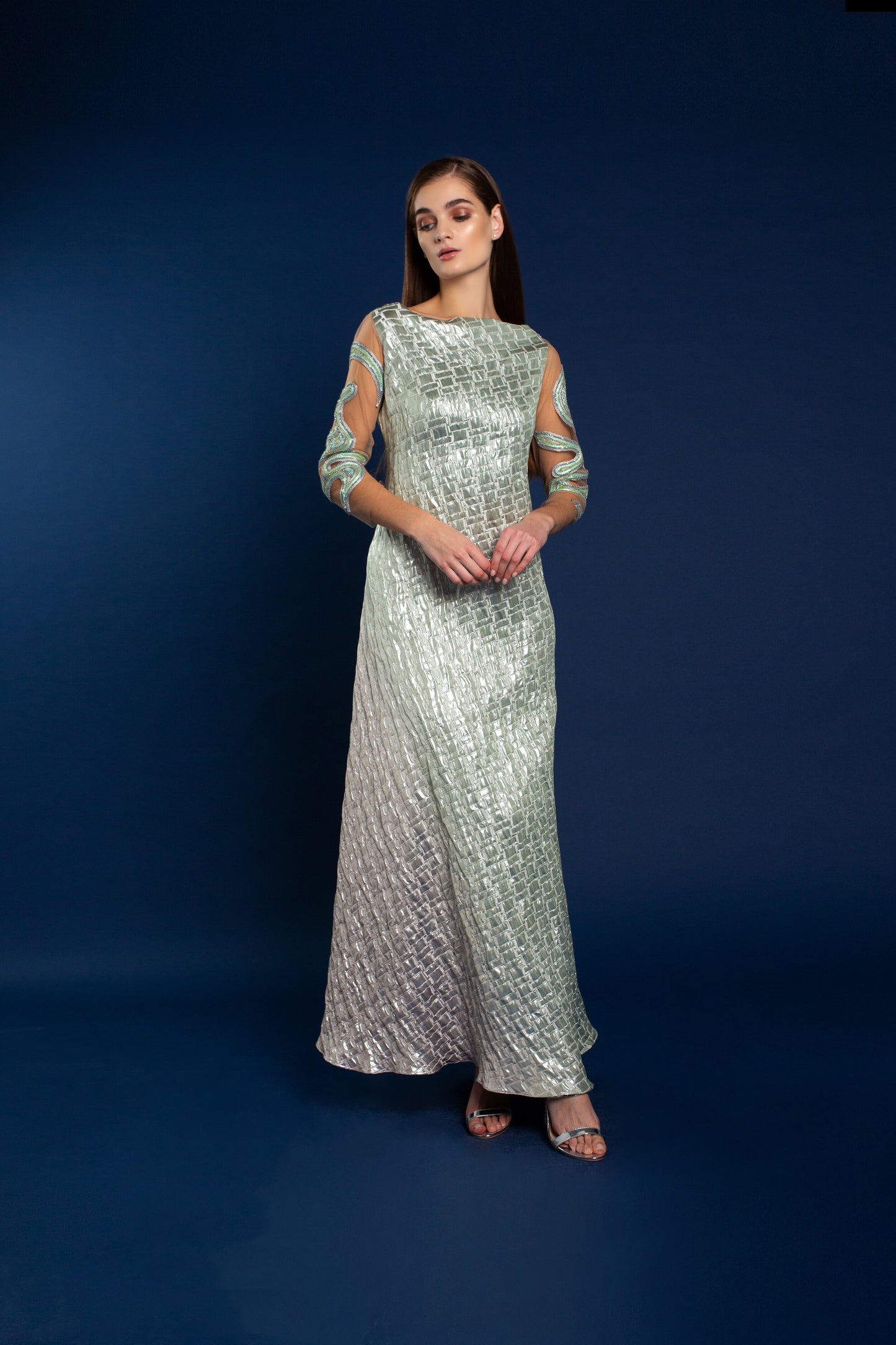 Ariana Ombre Jacquard Dress