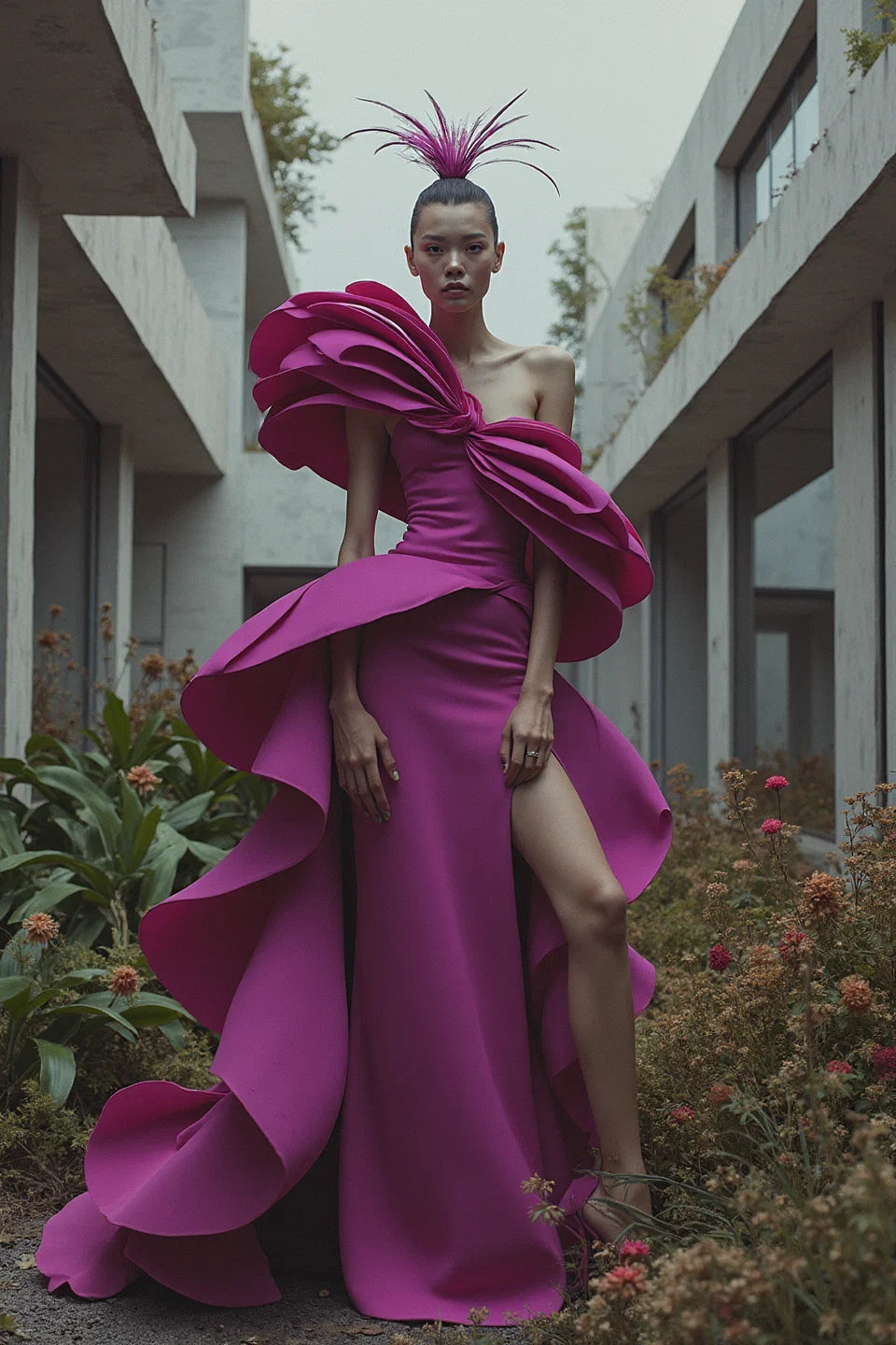 Benecia Asymmetrical Gown