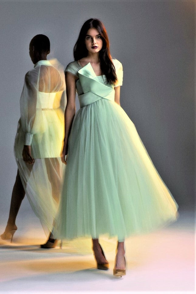 Tulle Layered Midi Dress