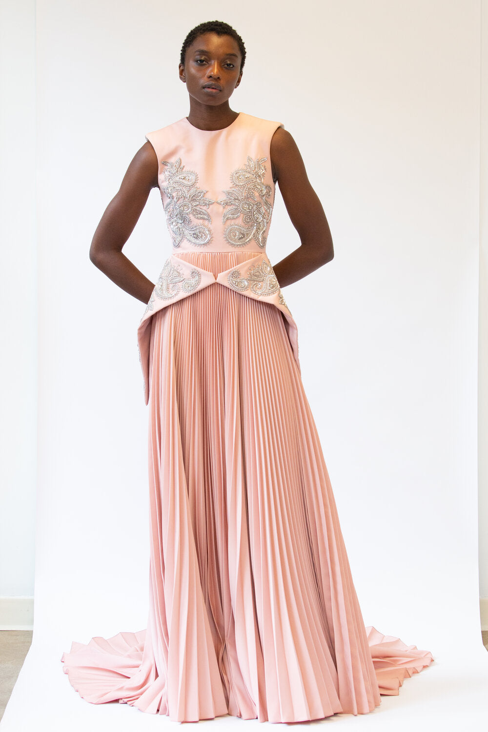 Paisley Silk Faille Gown