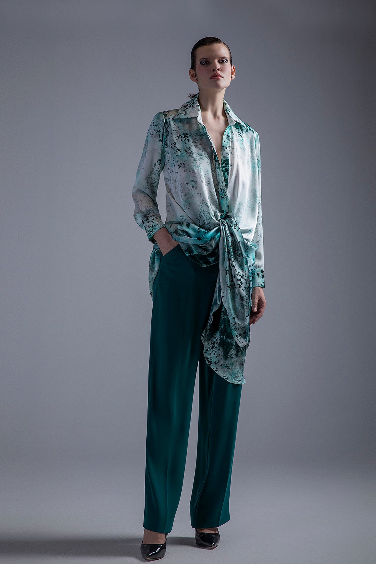 Collared Top with Pants